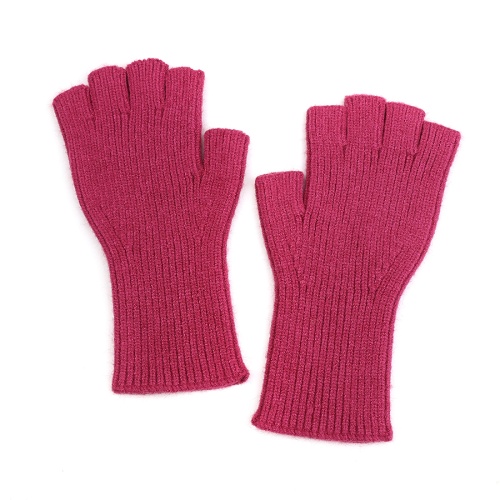 Raspberry Long Wrist Fingerless Gloves by Peace of Mind